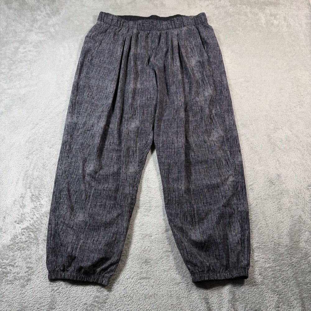 Lululemon &Go City Joggers Womens 12 Butterfly Texture Black & White Harem Loose